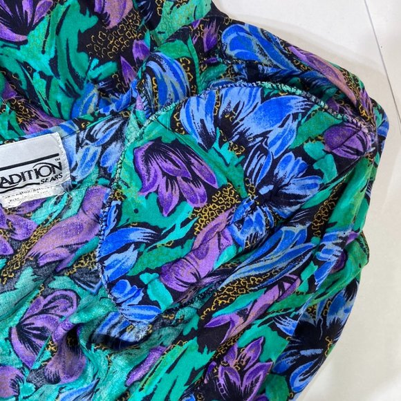 Vintage Tradition Sears Floral Maxi Dress - Size 10 - Picture 5 of 6